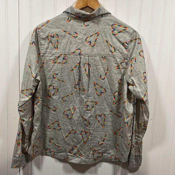 PINK VS candy cane long sleeve pajama top - Picture 5 of 5